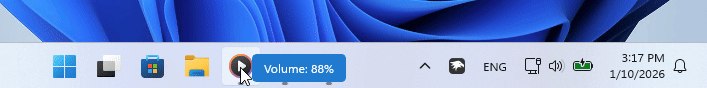 Gestione volume programmi Windows dalla barra delle applicazioni