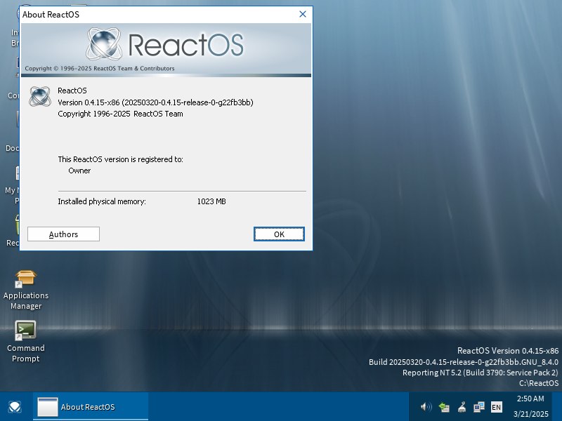 Desktop ReactOS
