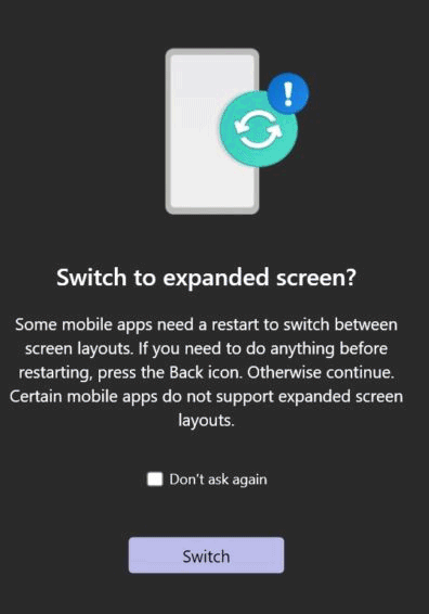 Schermo esteso Android con Collegamento al telefono
