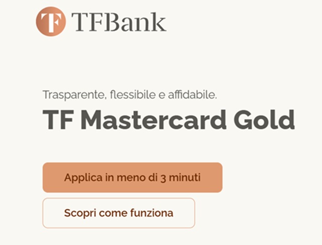 tf mastercard gold richiesta