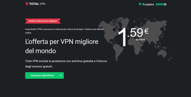 total vpn offerta gennaio 2026