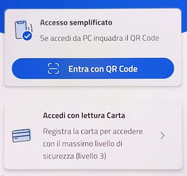 Accesso con codice QR CIE e CieID