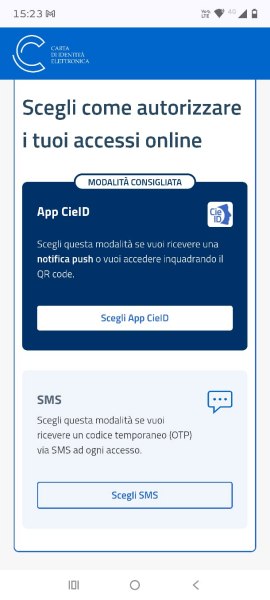Accesso online con CIE e CieID