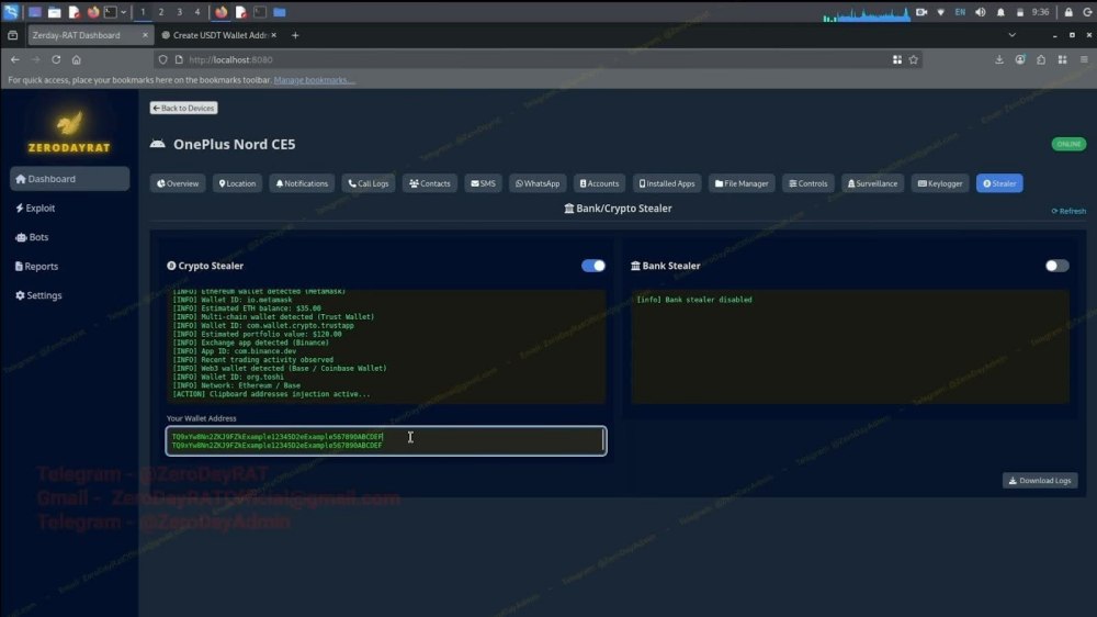 Furto dati bancari e wallet criptovalute