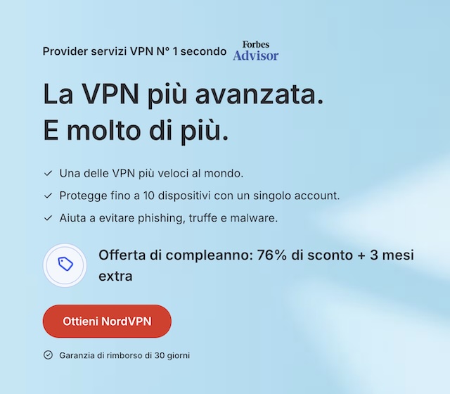 nordvpn offerta compleanno
