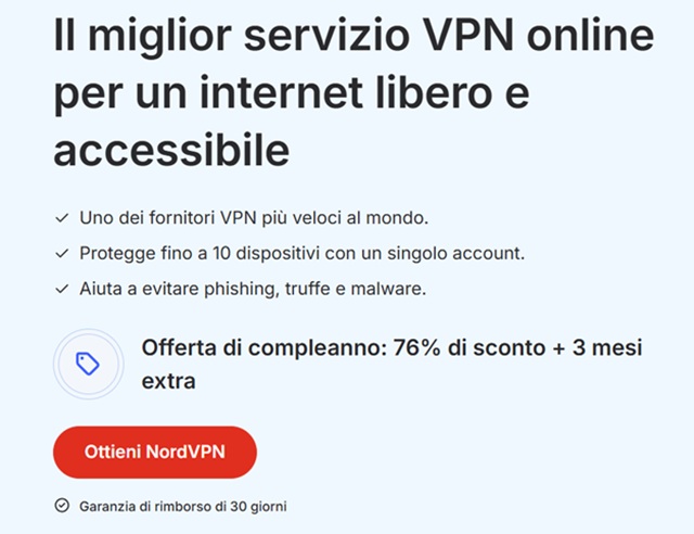 nordvpn offerta