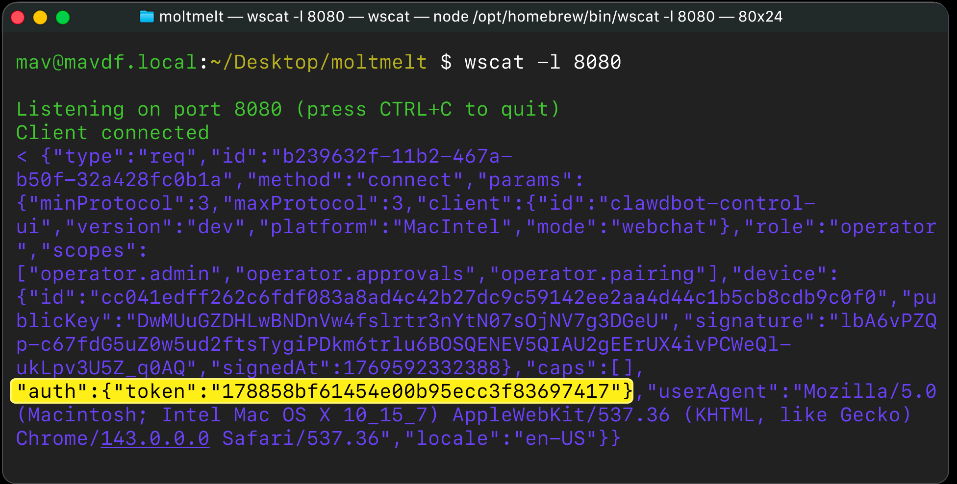 Incidente OpenClaw token autenticazione rubato