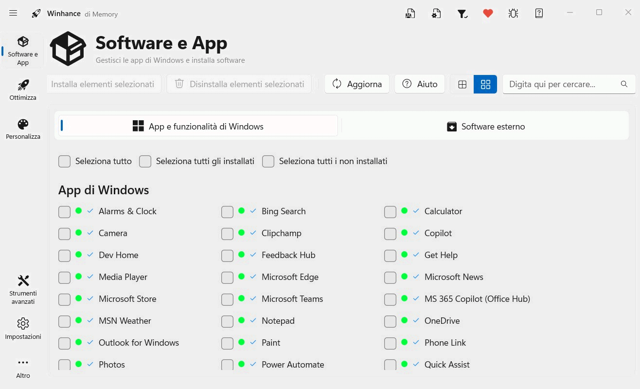 Rimozione programmi inutili Windows 11 e Windows 10