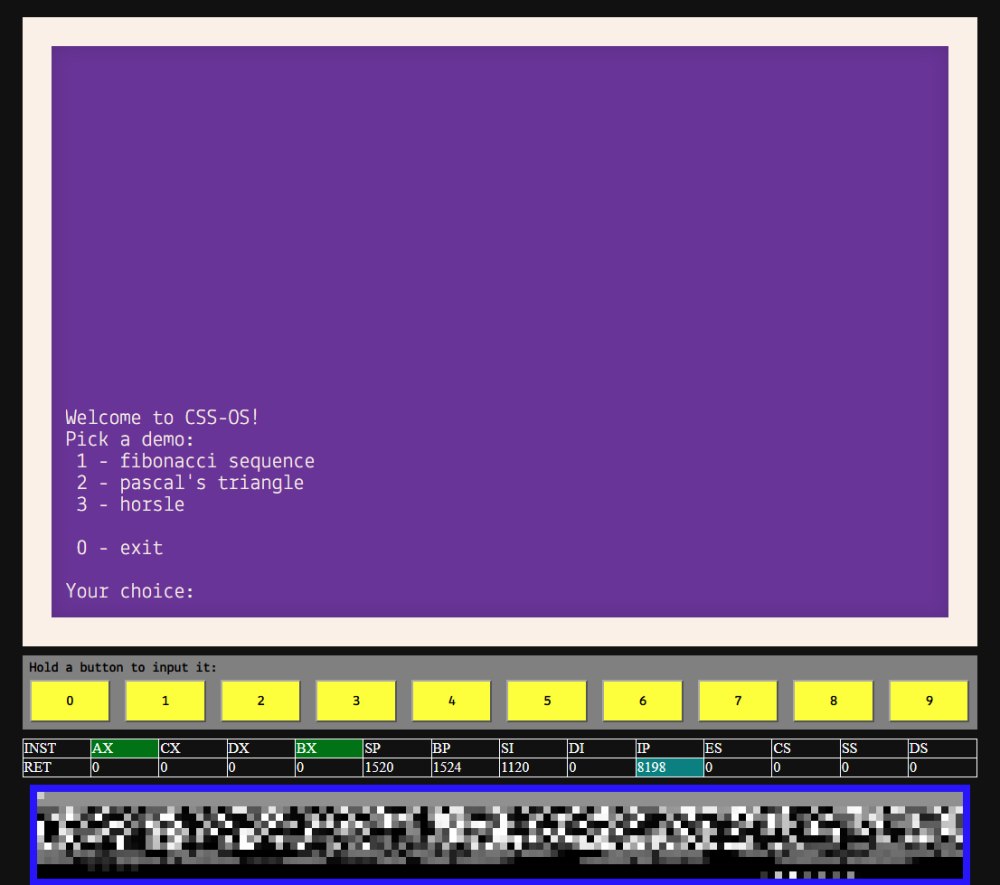 CPU x86 Intel emulata in CSS da browser Web