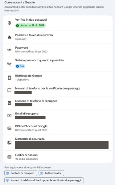 Account Google bloccato: come impostare più fattori autenticazione