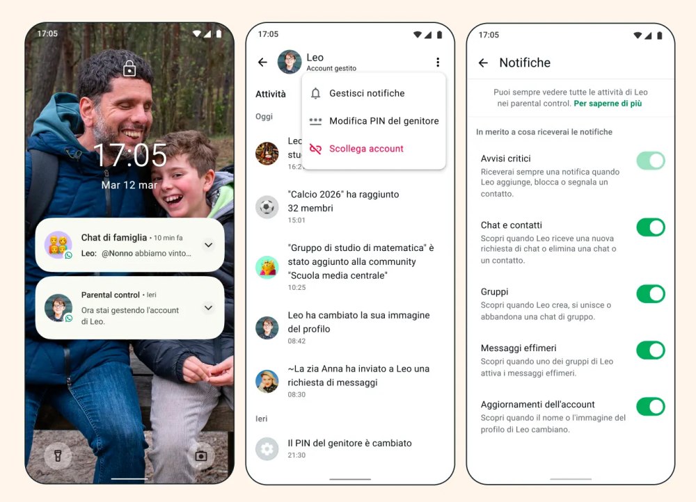 Account WhatsApp supervisionati