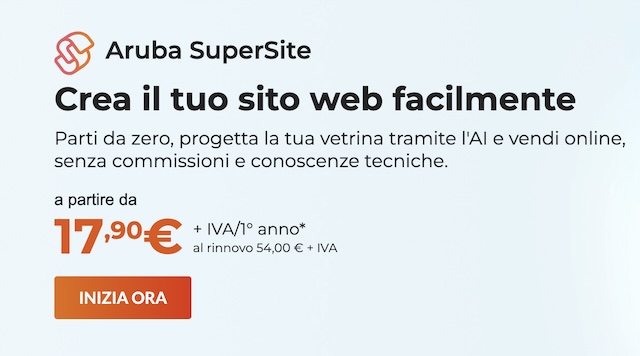 aruba supersite offerta