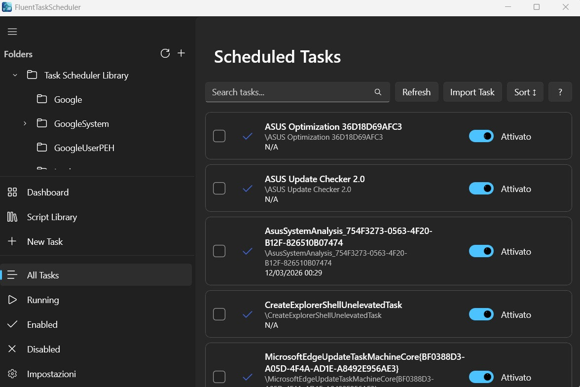 Attività programmate con Fluent Task Scheduler