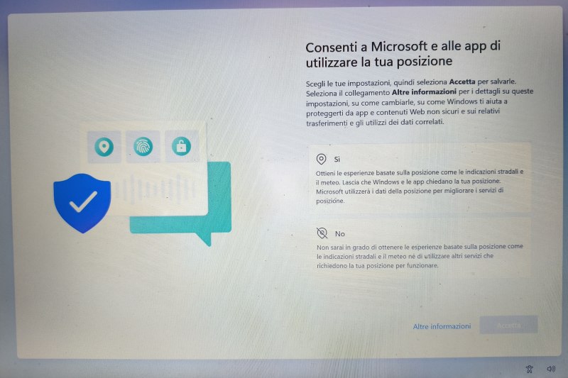 Domande privacy OOBE Windows 11