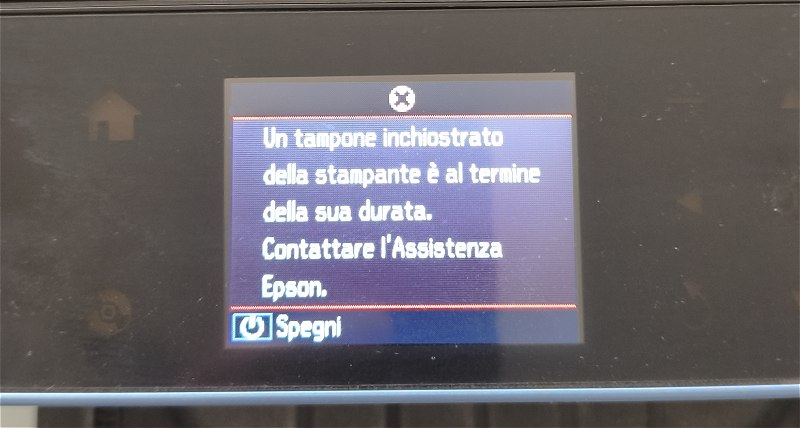 Errore tampone inchiostrato stampante Epson
