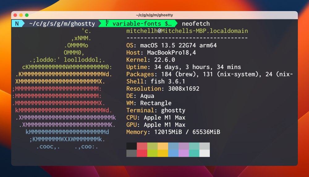 Font Ghostty terminale macOS