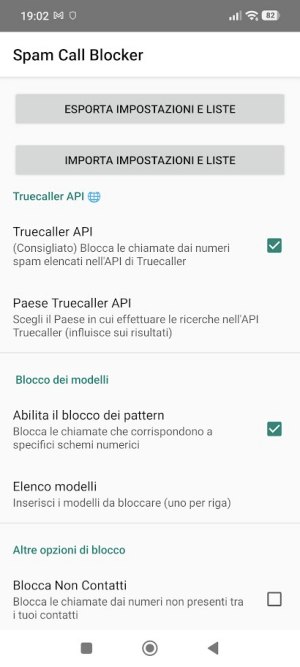 Pattern matching chiamate indesiderate Android