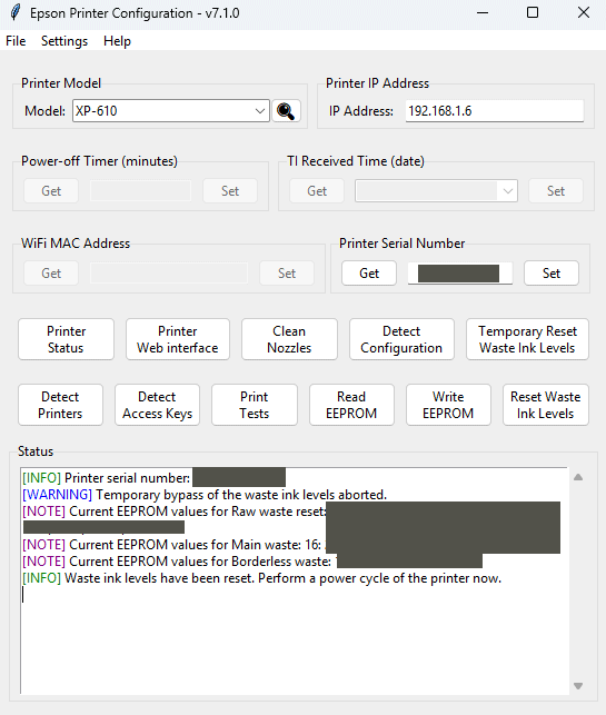 Reset contatore tampone inchiostro stampante Epson gratis