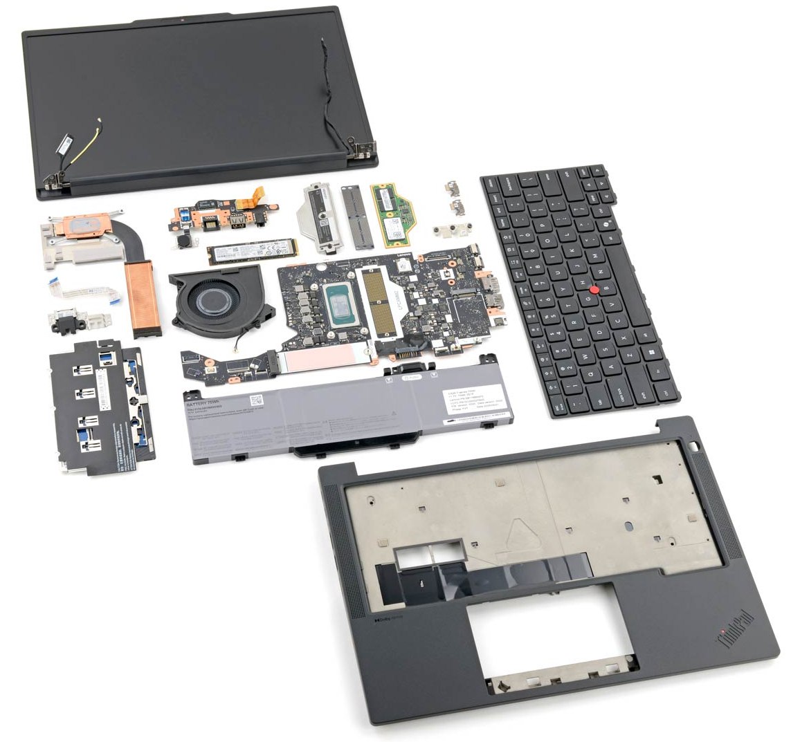 Smontaggio Lenovo Thinkpad ultima generazione riparabilità iFixit