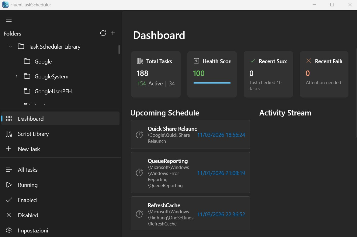Task Scheduler Windows 11 migliorato