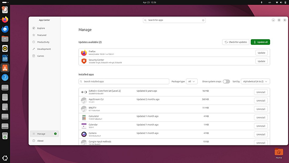 App Center gestisce pacchetti .deb