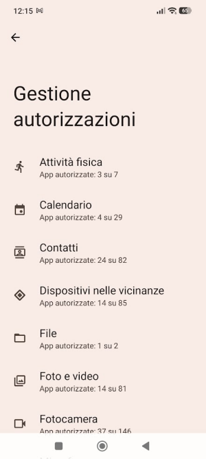 Controllo permessi app Android