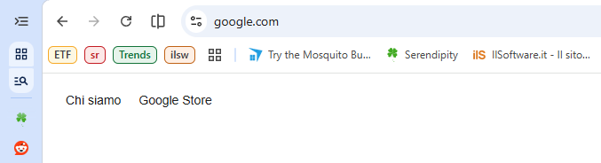 Icone schede aperte Google Chrome