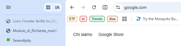 Schede verticali Chrome