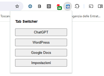 Selezione schede aperte Google Chrome