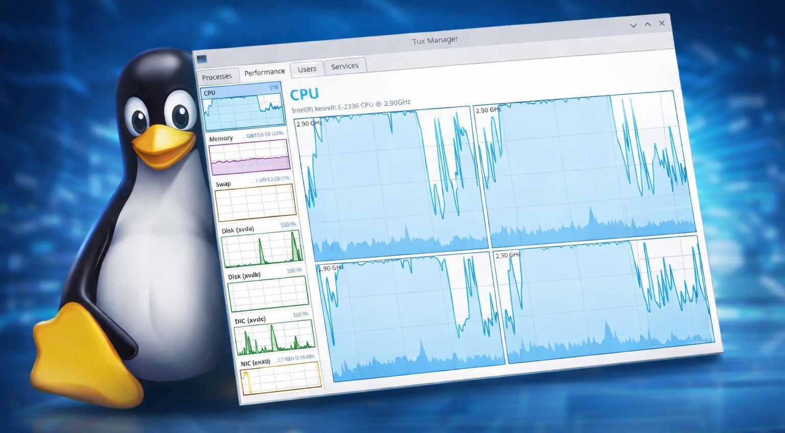 Task Manager sbarca su Linux: Tux Manager porta co &hellip;