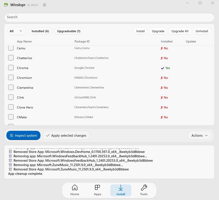 Package manager Winslopr