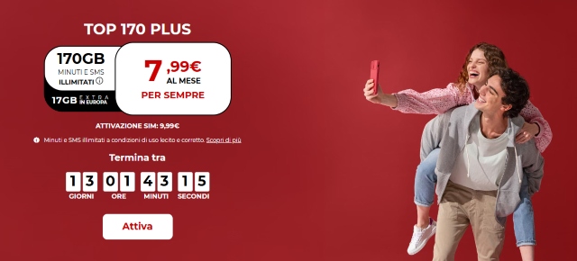 Iliad Top 170 Plus offerta