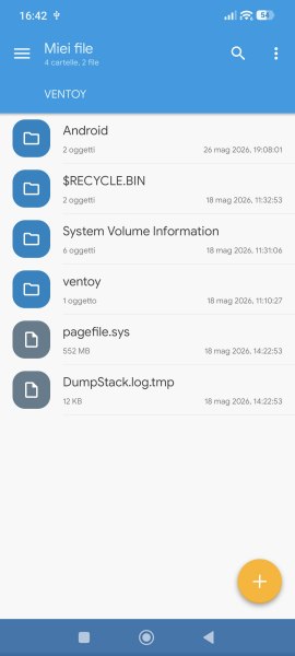 File manager chiavetta USB Android
