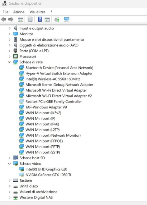 Gestione dispositivi rilevamento hardware Windows 11
