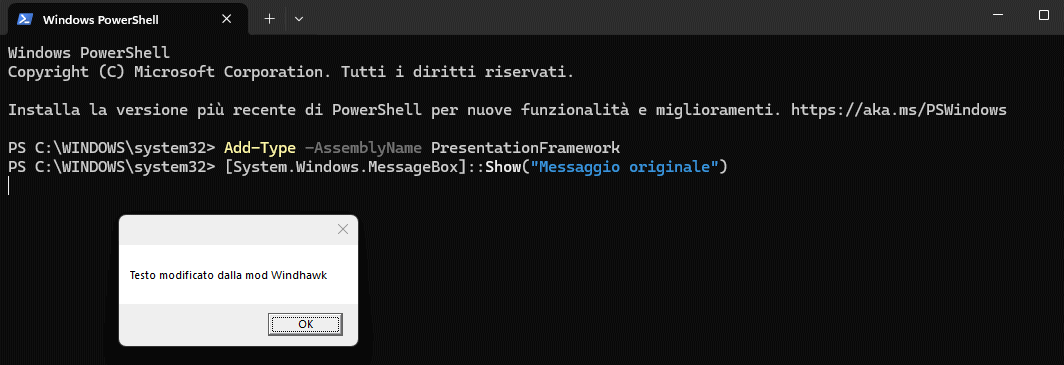 Modifica in tempo reale funzioni Windows 11