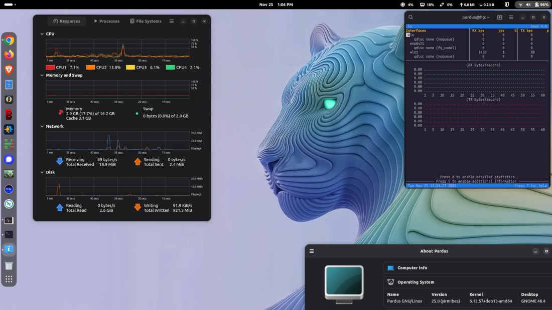 Pardus Linux in esecuzione