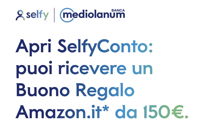 selfyconto 150 euro buono regalo amazon