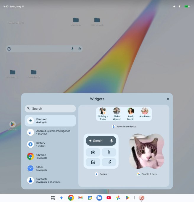 Widget Aluminium OS