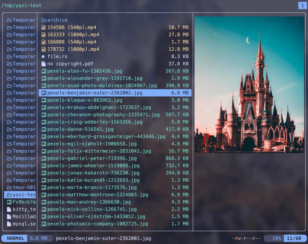 Yazi file manager TUI Linux