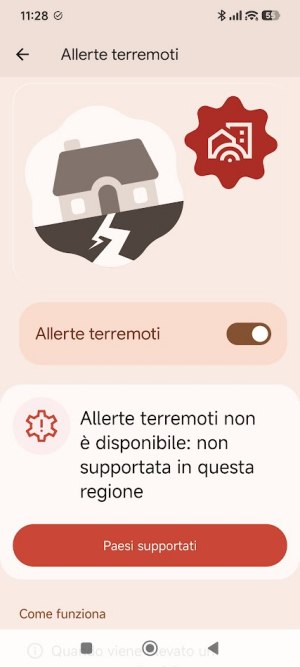Allerte terremoti Android non disponibile in Italia