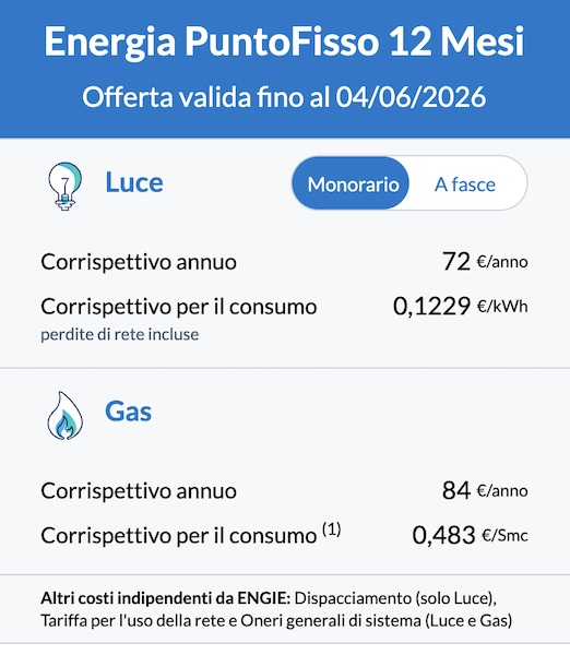 engie tariffe fino al 4 giugno