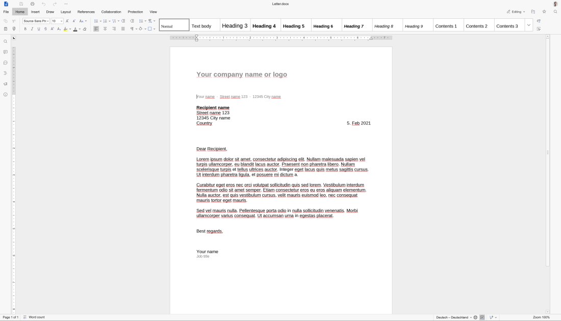 Euro-Office interfaccia suite ufficio