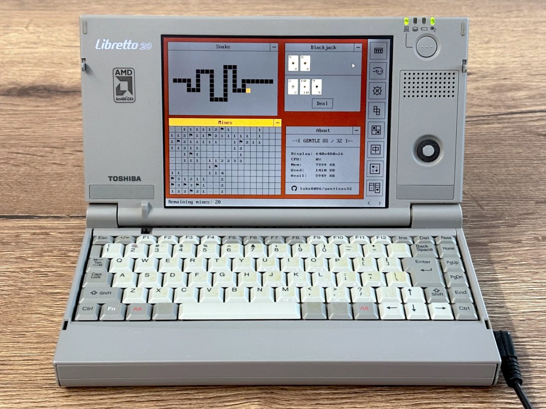 GentleOS Linux su Toshiba Libretto
