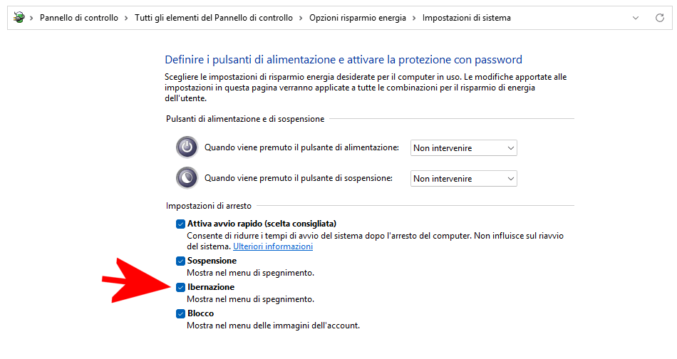 Ibernazione SSD Windows 11: risparmio energetico