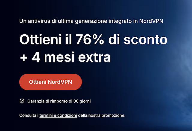 nordvpn sconto 76 percento