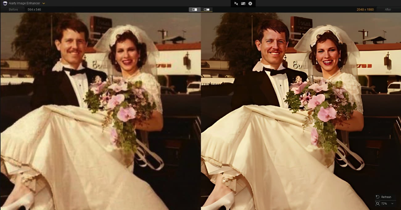 Ottimizzazione vecchie foto Aiarty Image Enhancer