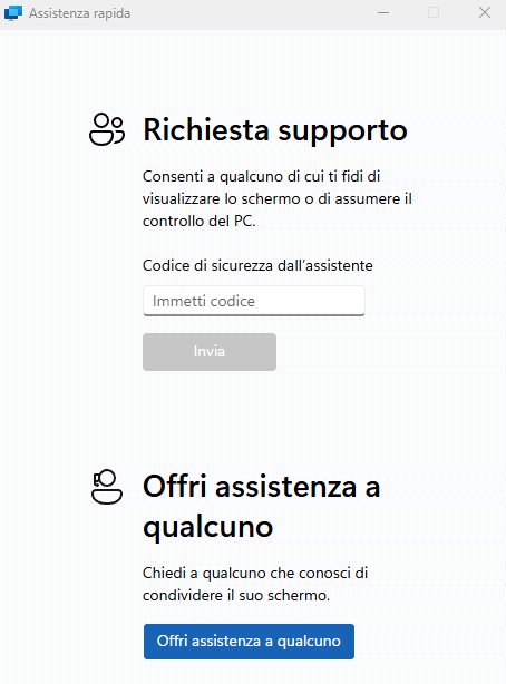 Assistenza rapida Windows 11