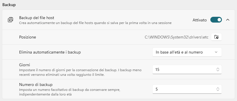 Backup file HOSTS Windows 11