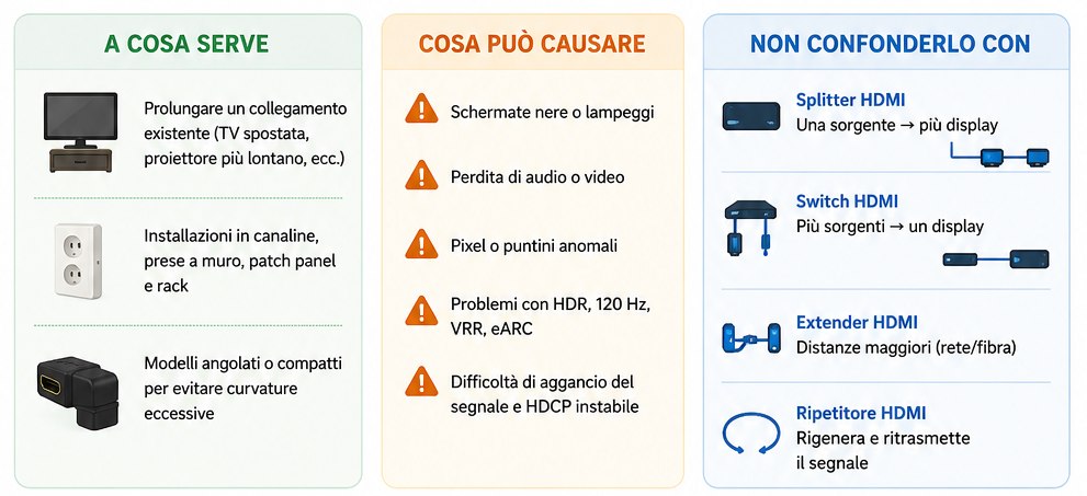 Dettagli tecnici adattatore HDMI
