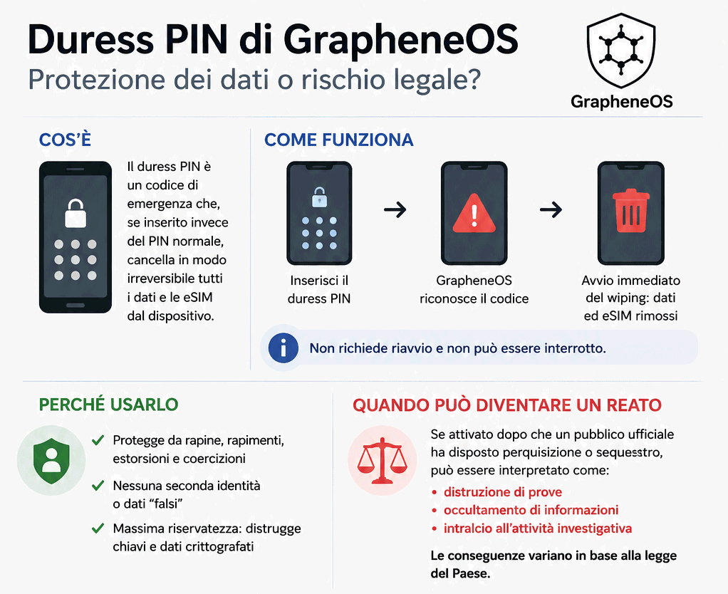 Duress PIN GrapheneOS: funzionamento
